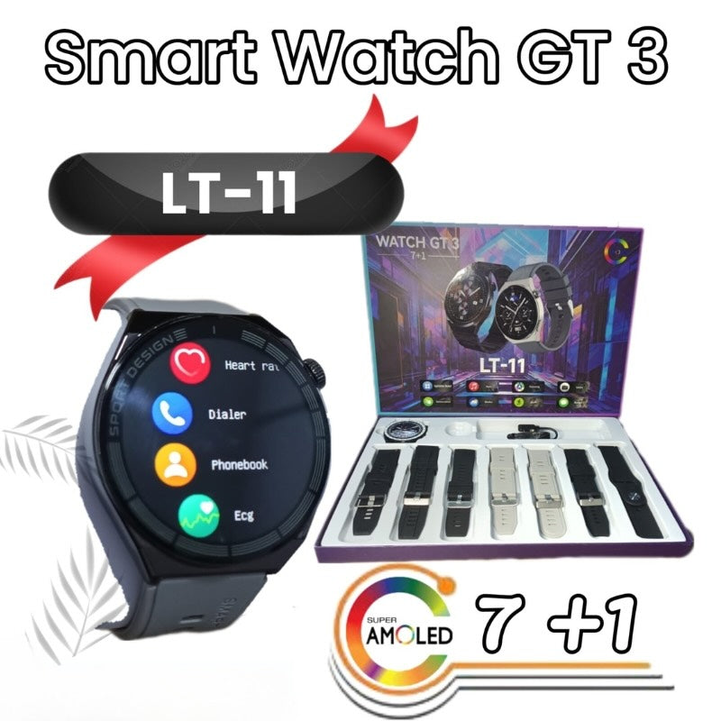 LT-11 GT 3 Smart Watch | 1.3" Touchscreen, Fitness Tracker, Heart Rate & Notifications